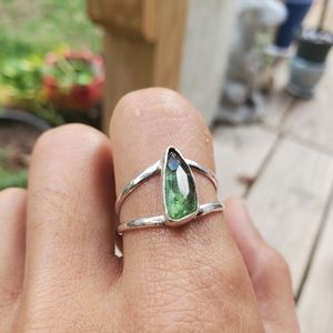 Green tourmaline ring